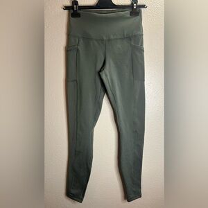 90 Degrees by Reflex Olive Green High-Waisted Leggings Size XS